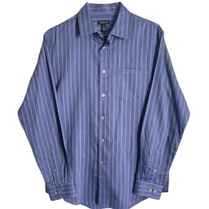 Van Heusen - Blue Stripped Fitted Button Down